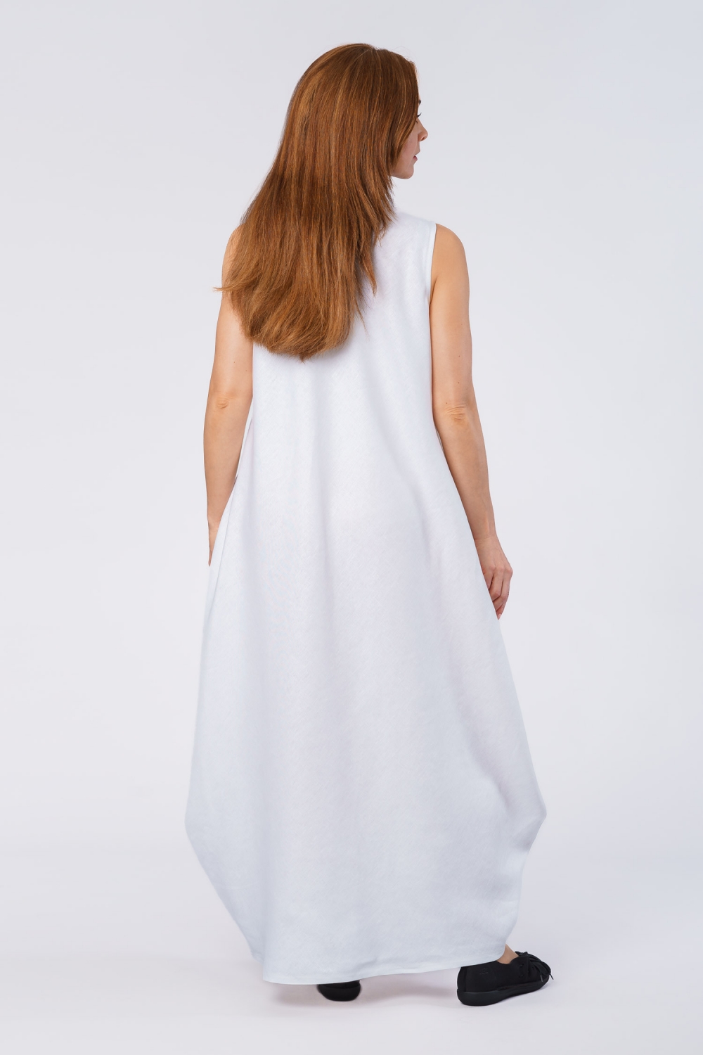 Pinterest Kleid in Tulpenform aus Leinen in weiß