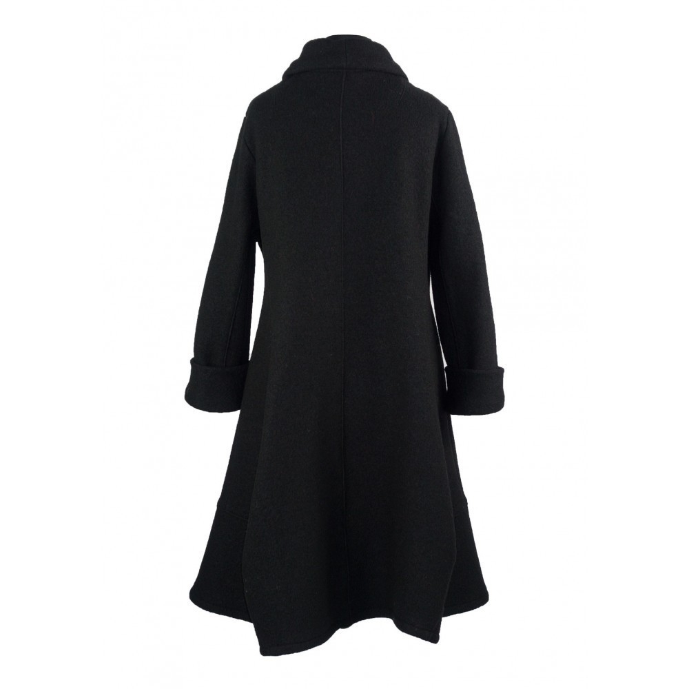 Elyanus Jacke in A-Linie aus 100% Wolle in schwarz